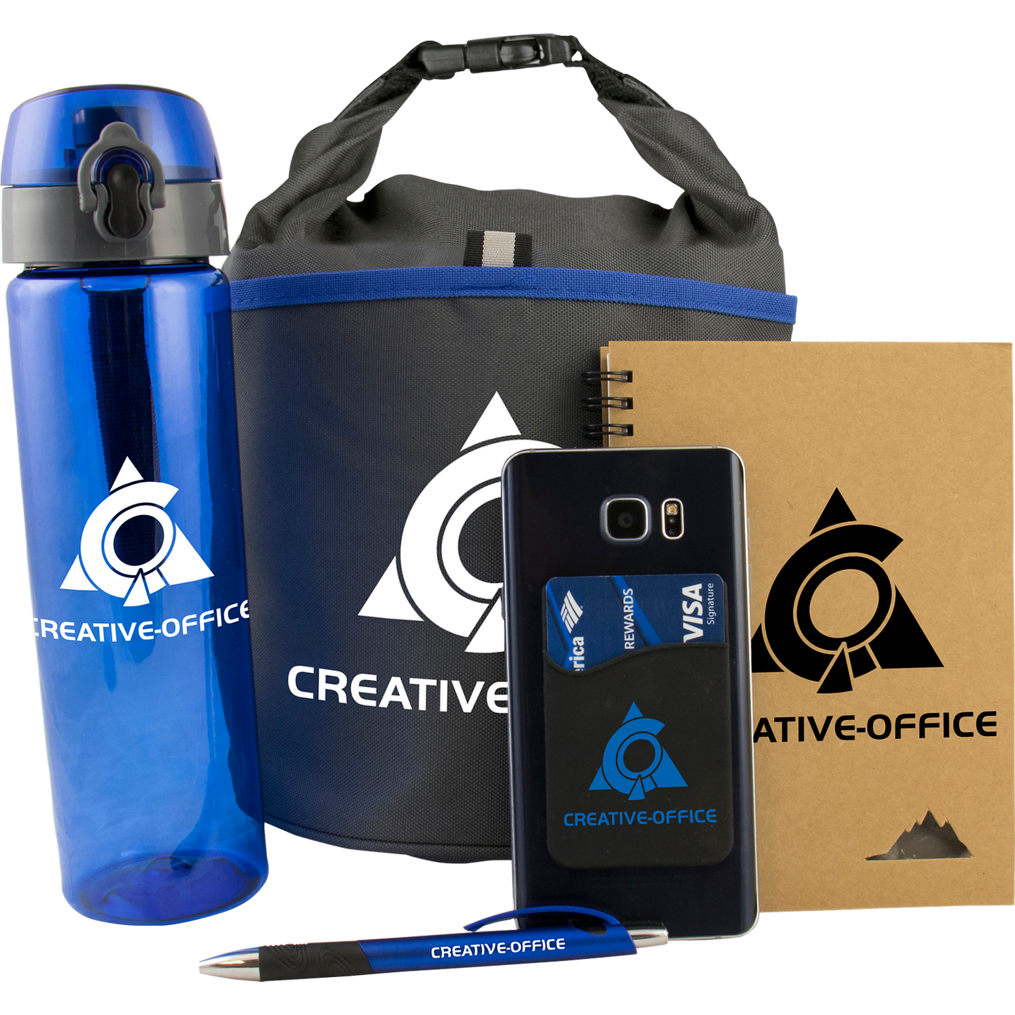 New Hire Welcome Set with Bottle, Notebook & Smartphone Wallet