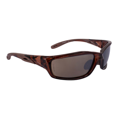Infinity Premium Safety Eyewear - Crystal Brown Frame - HD Brown Mirror Lens