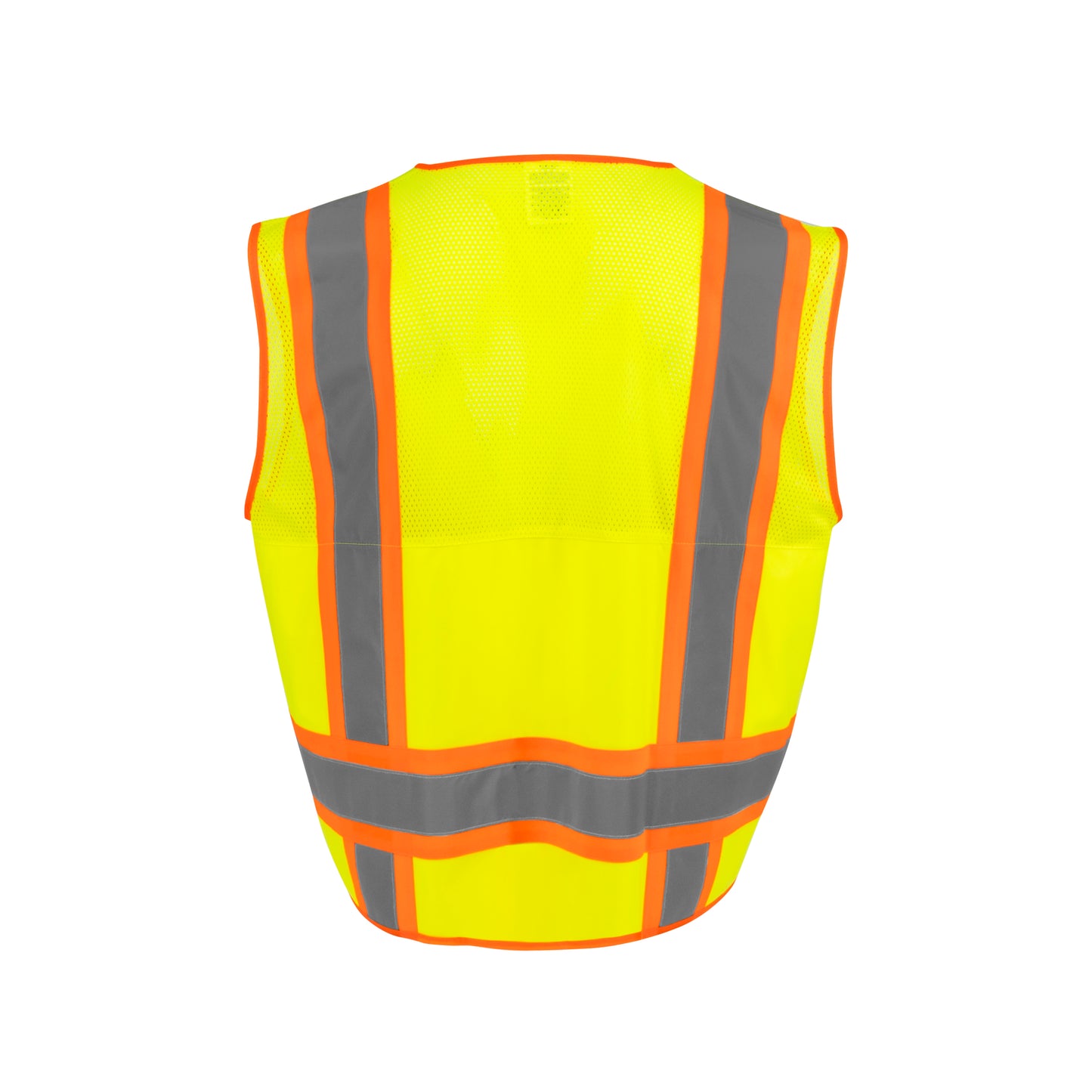 SV69-2 Two Tone Type R Class 2 Mesh/Solid Surveyor Vest with Plan/Tablet Pocket - Green - Size 2X