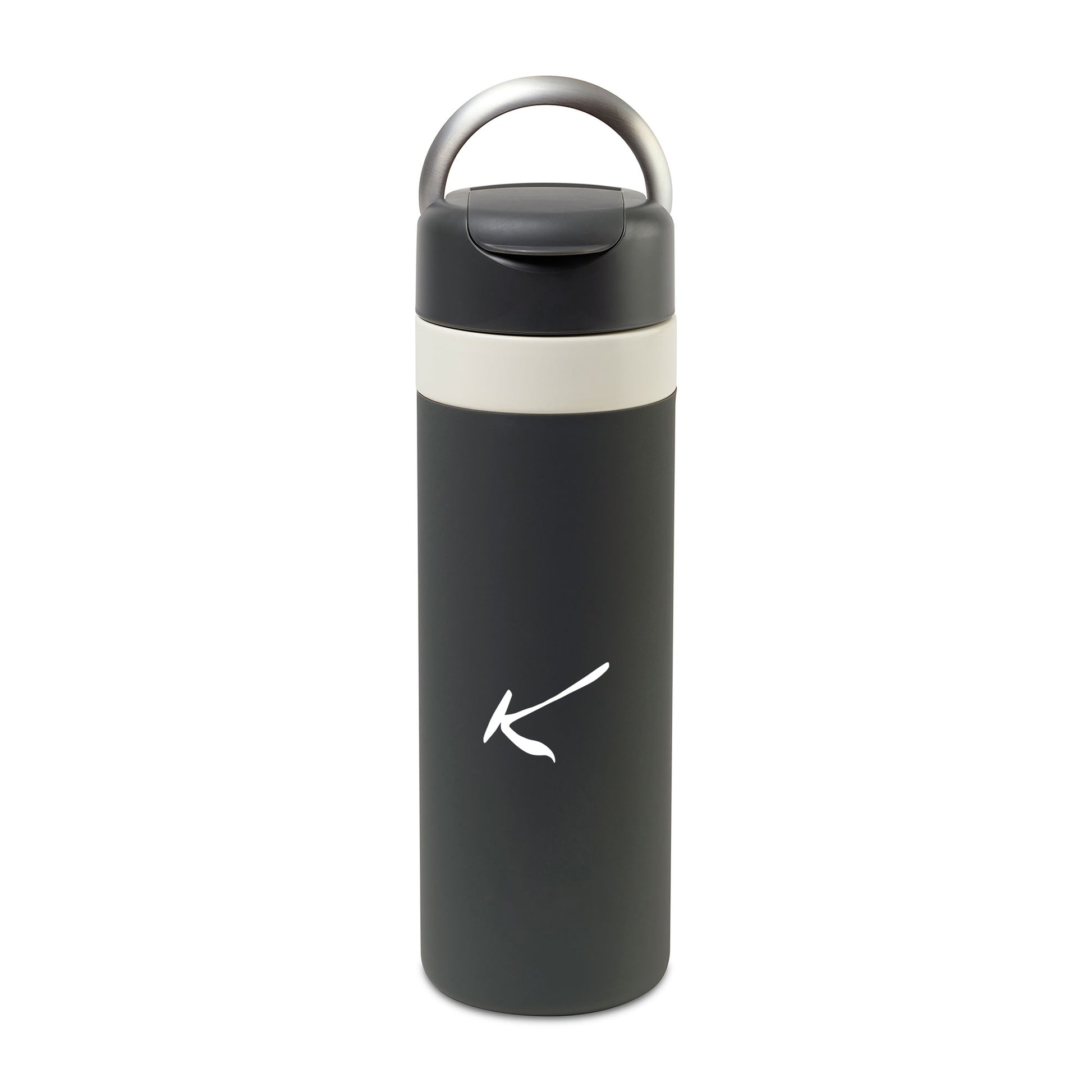 Charcoal W&P Drink Through Insulated Ceramic Bottle -20 oz