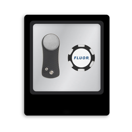 Black/Silver Ahead Switchfix Divot Repair Tool & Poker Chip Ball Marker Gift Set