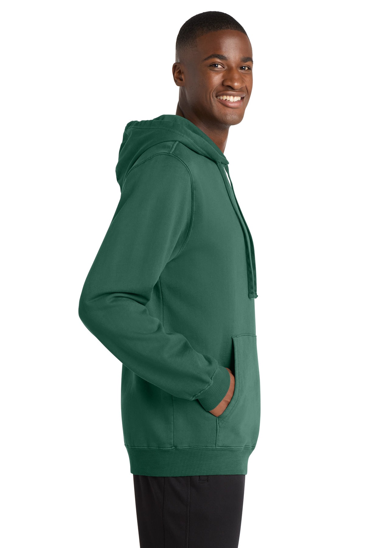 NordicGrn Port & Company Beach Wash Garment-Dyed Pullover Hooded Sweatshirt. PC098H