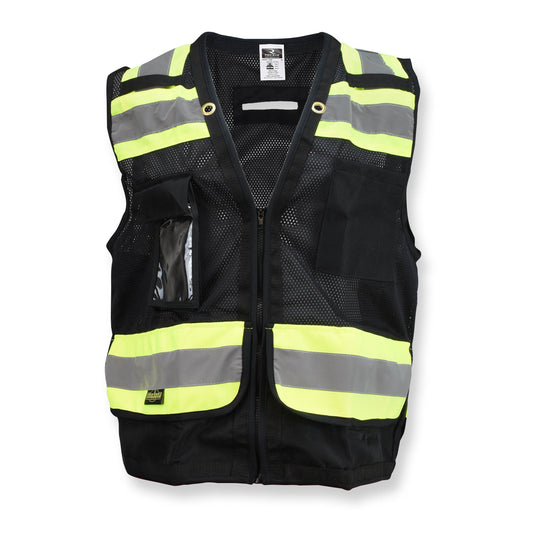 SV59-1 Type O Class 1 Heavy Duty Surveyor Safety Vest with Zipper - Size 2X