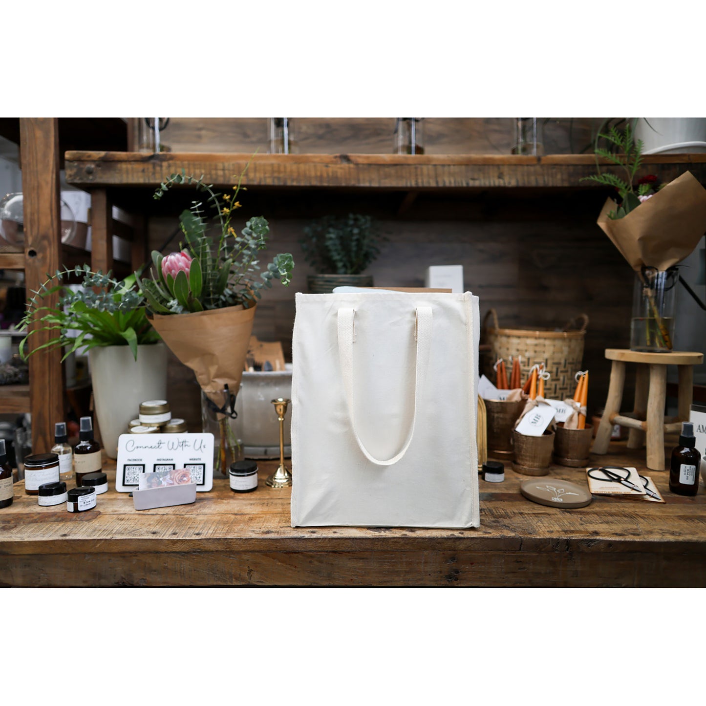 Natural AWARE™ Recycled Cotton Market Tote Bag