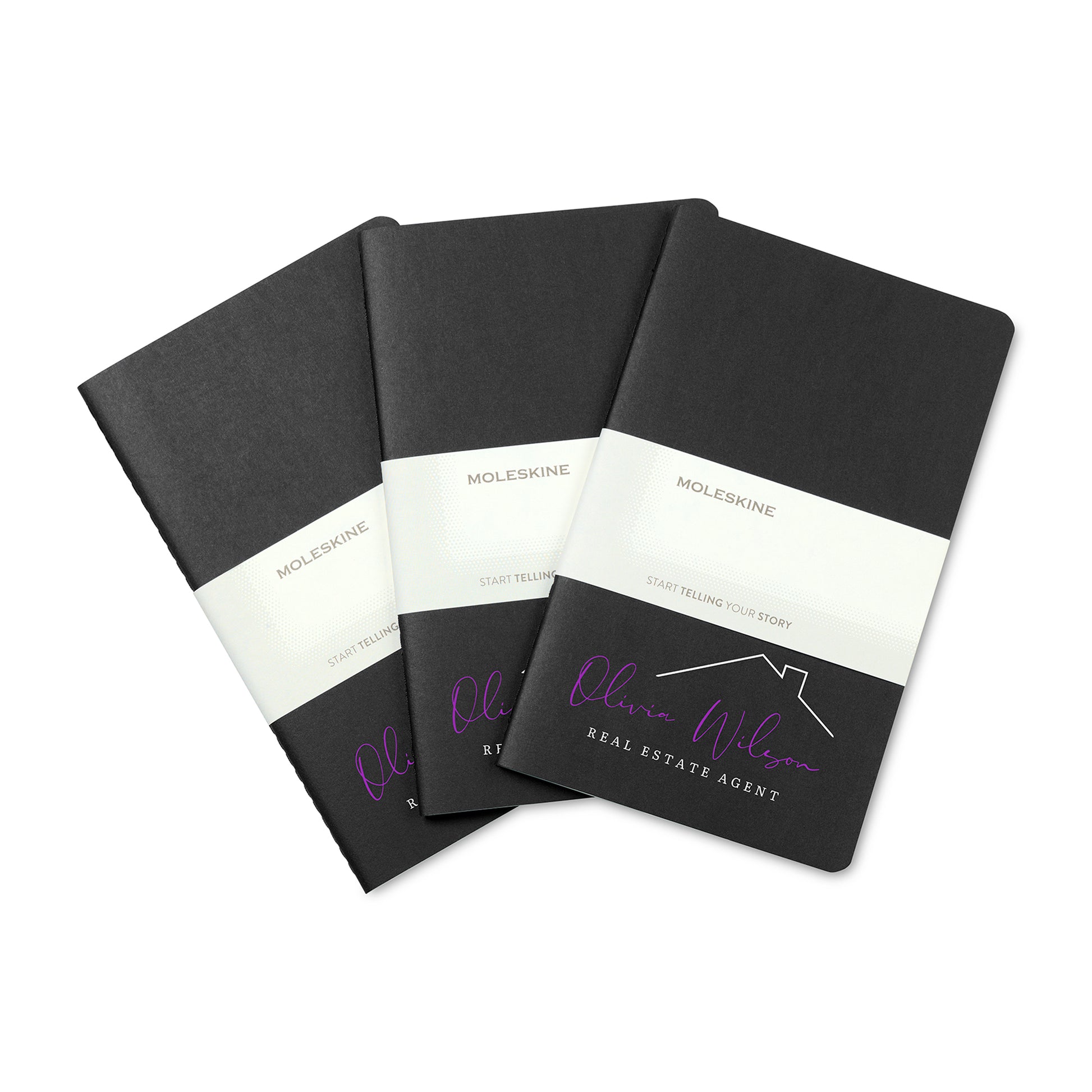 Black Moleskine® Large Cahier and GO Pen Gift Set