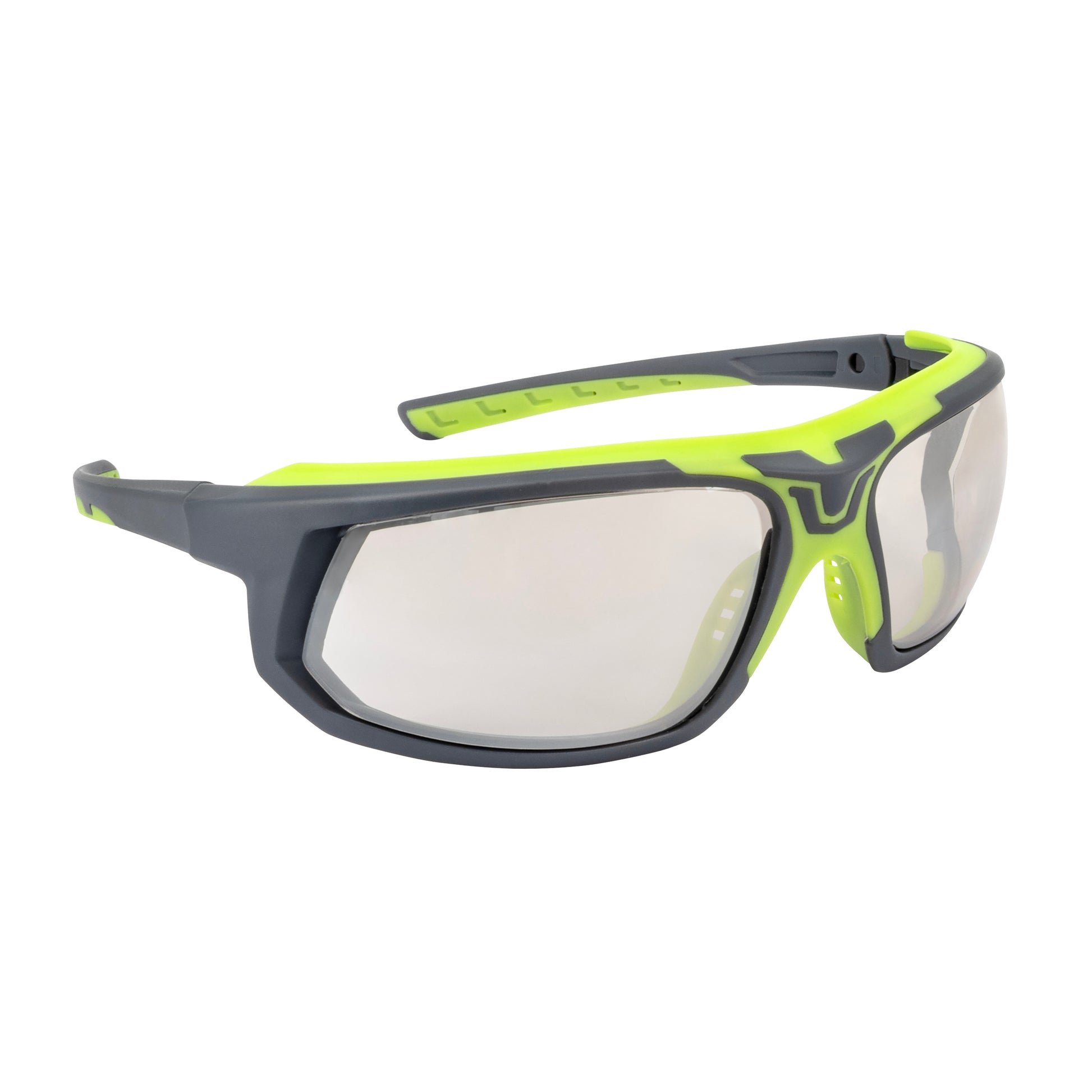 GLYF™ Safety Eyewear with Comfort Soft-Touch Liner - Hi-Vis/Gray Frame, I/O Lens
