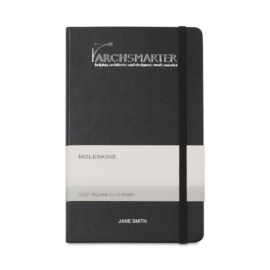 Black Moleskine® Hard Cover Large Double Layout Notebook