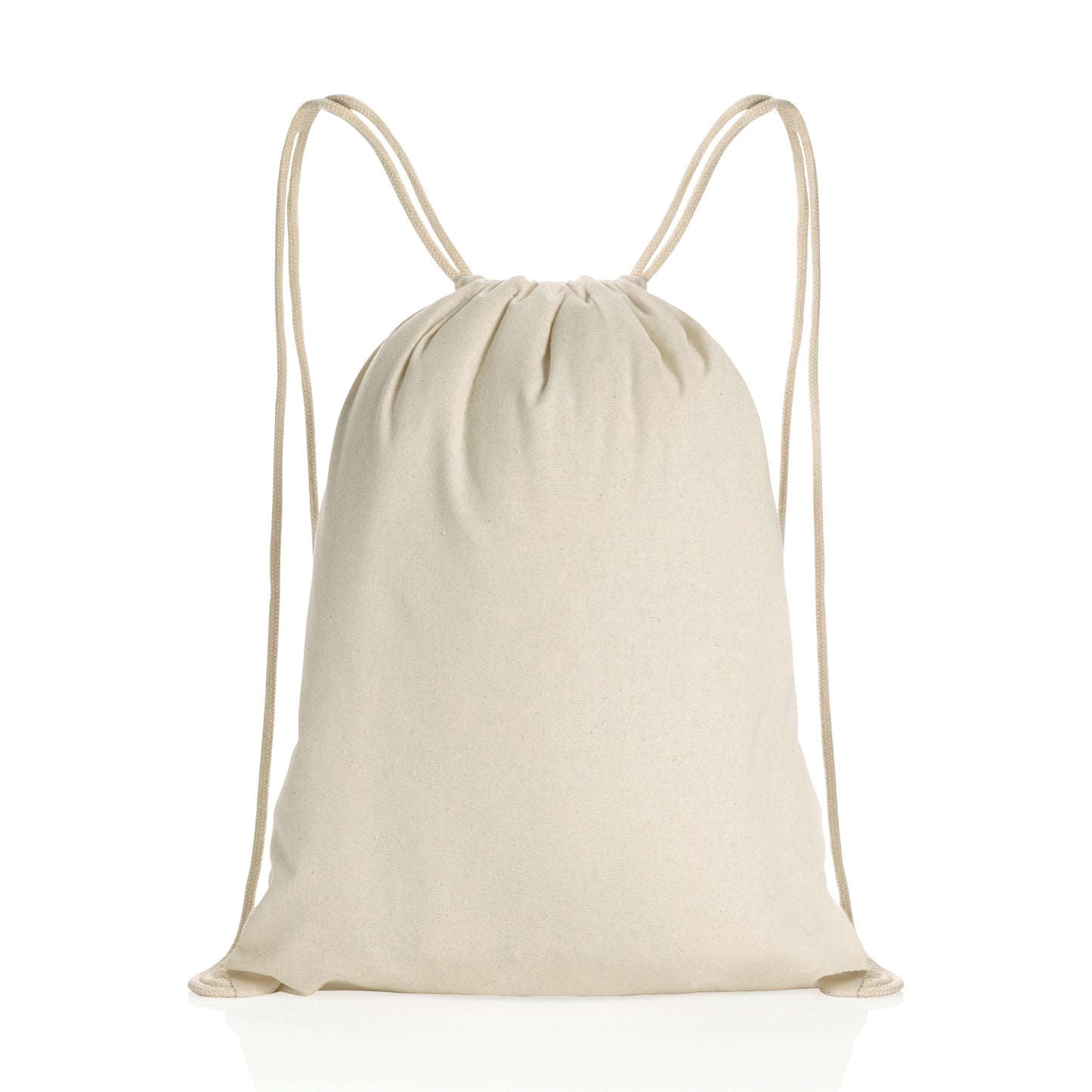 Off White Impact AWARE™ Recycled Cotton Drawstring Backpack 145g plain