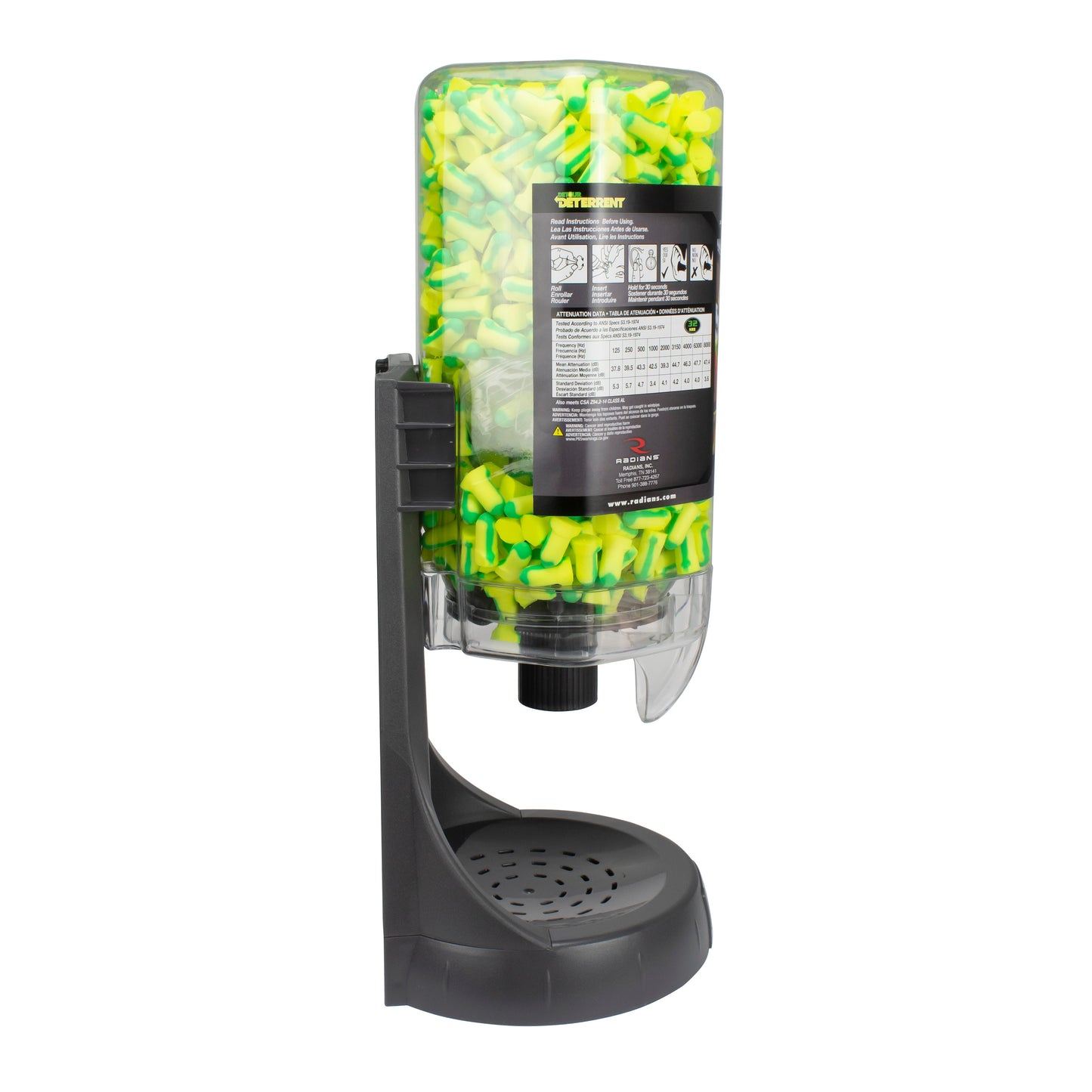 Refillable Dispenser with Deterrent® FP34 Plugs - 500 Pair