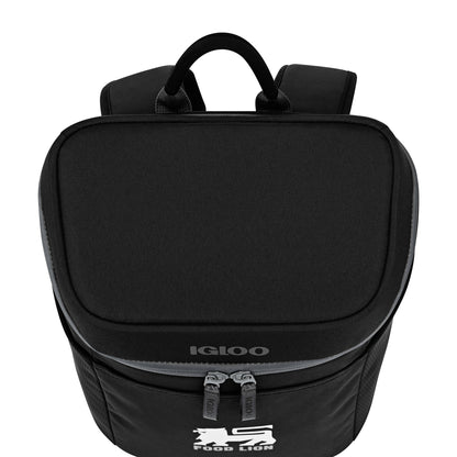Black Igloo® Day Chiller Backpack 12 Can Soft Cooler