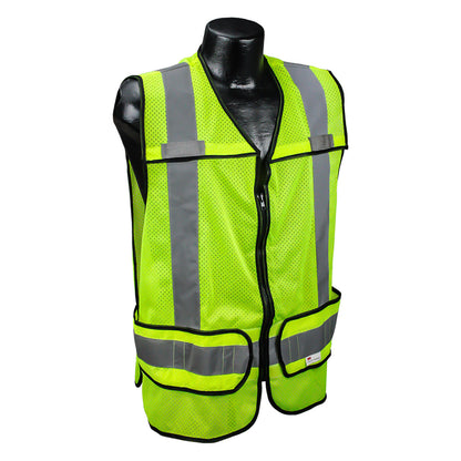 LHV-5-PC-ZR Class 2 Breakaway Vest - Green - Size M-XL