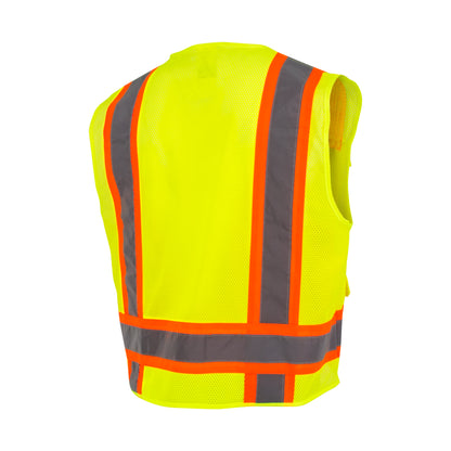 SV6 Two Tone Surveyor Type R Class 2 Mesh Safety Vest - Green - Size 2X