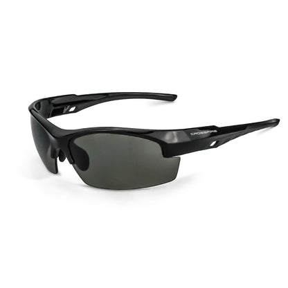 Crucible Premium Safety Eyewear - Shiny Black Frame - Smoke Lens