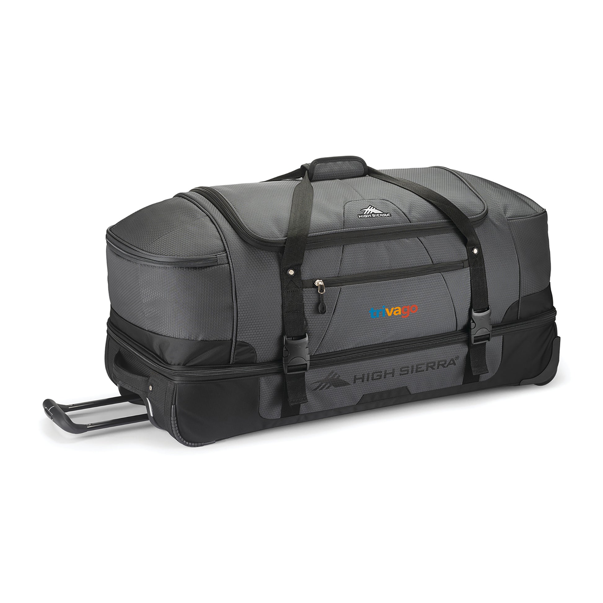 Mercury/Black High Sierra® Fairlead 34" Drop Bottom Wheeled Duffel