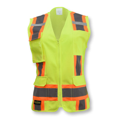 SV6W Two Tone Surveyor Type R Class 2 Women's Safety Vest - Green - Size 2X