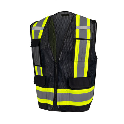 SV6P-1 Type O Class 1 Mesh Surveyor Vest - Black - Size XL
