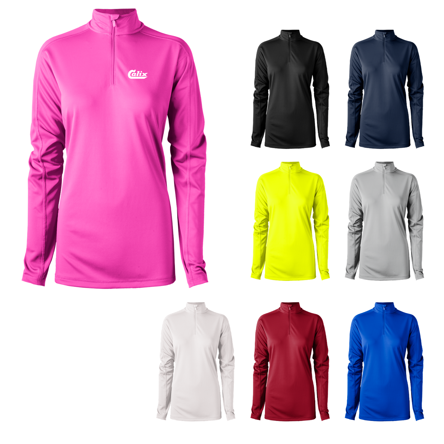 Black Omni Womens Boston 1/4 Zip  - 2XL