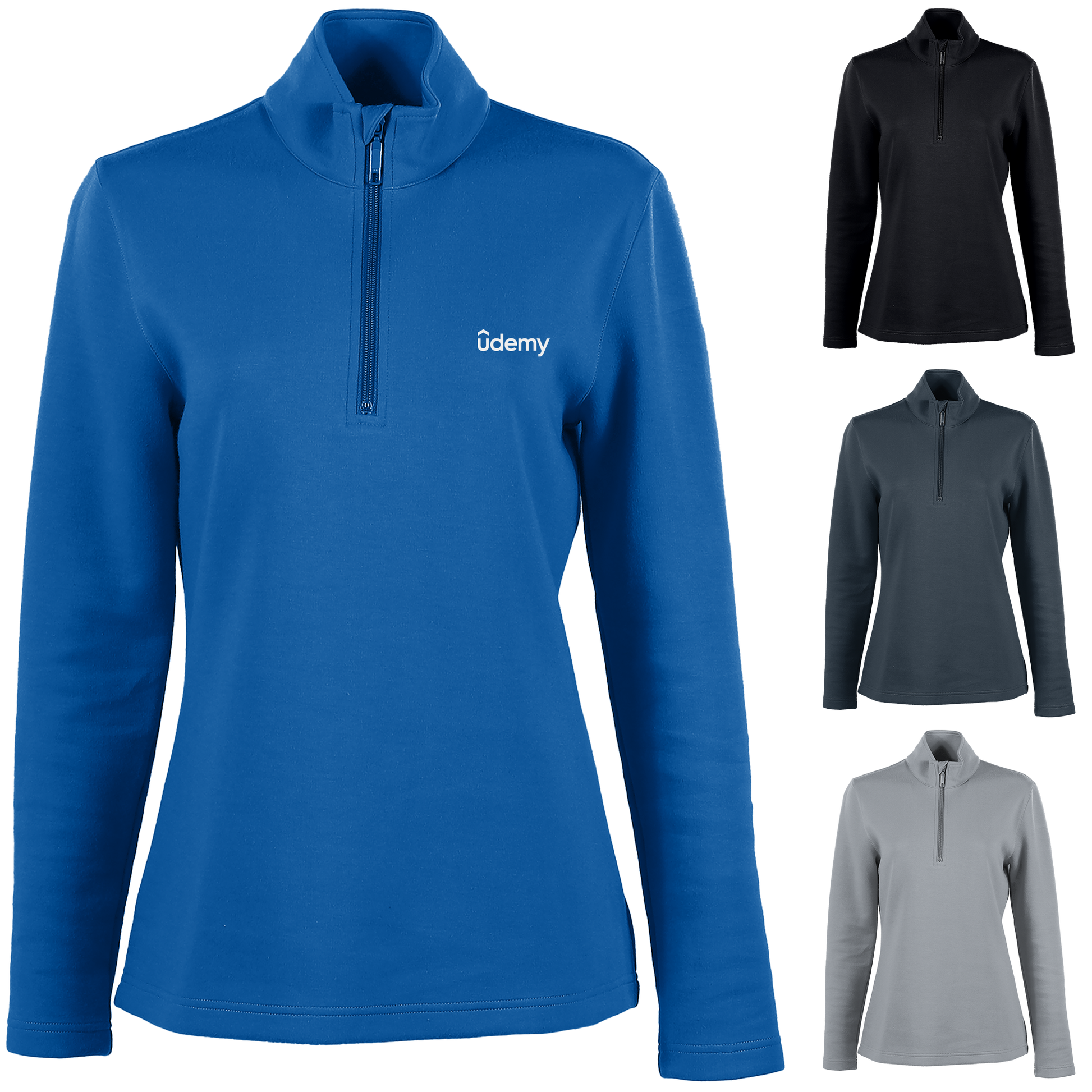 Black Omni Womens Reno 1/4 Zip  - 2XL