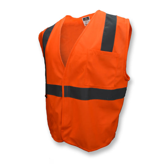 SV2 Economy Type R Class 2 Solid Safety Vest - Orange - Size XL