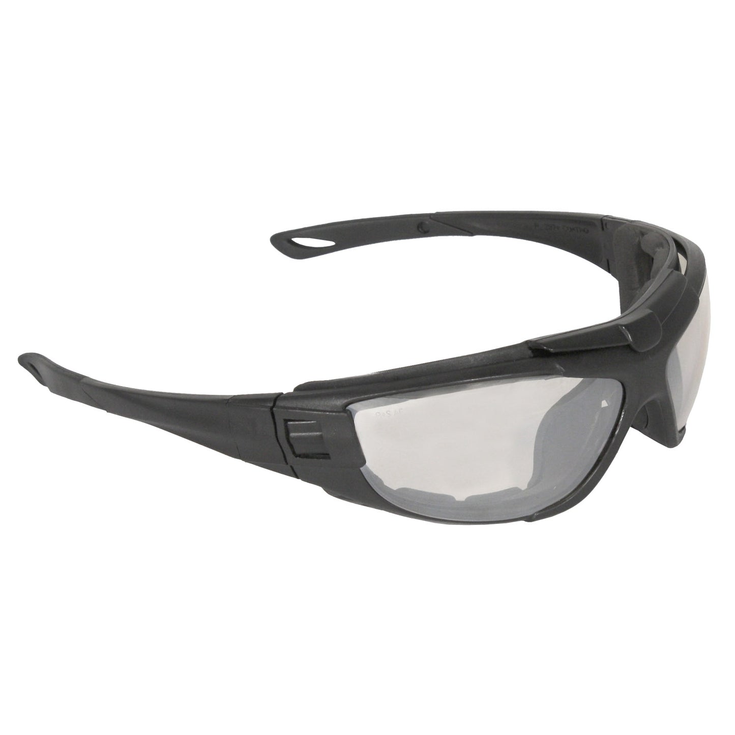 Cuatro™ 4-in-1 Foam Lined Eyewear - Black Frame - Clear Anti-Fog Lens