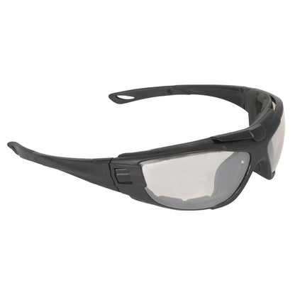 Cuatro™ 4-in-1 Foam Lined Eyewear - Black Frame - Clear Anti-Fog Lens