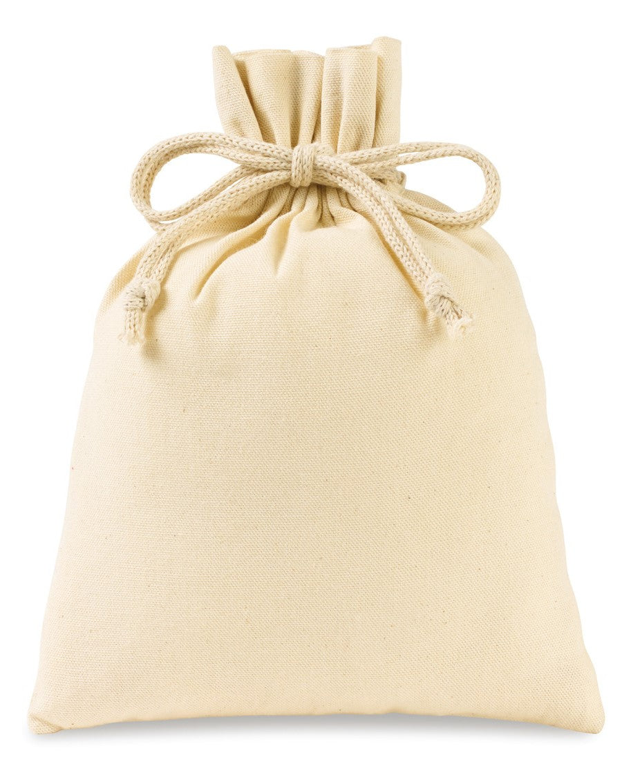 Natural Canvas Drawstring Gift Bag- Medium