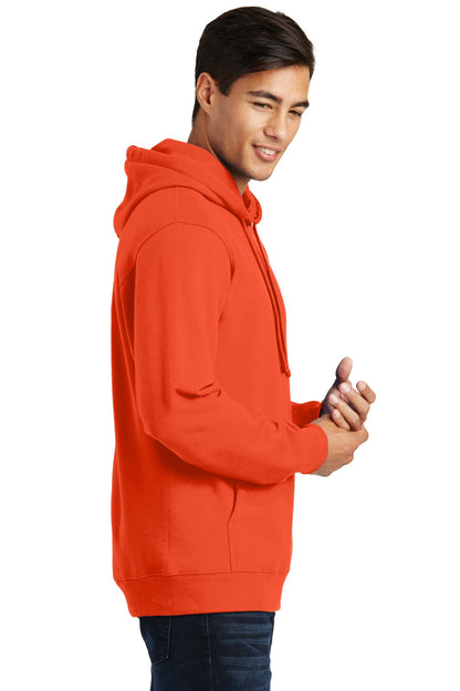 Orange Port & Company Fan Favorite Fleece Pullover Hooded Sweatshirt. PC850H