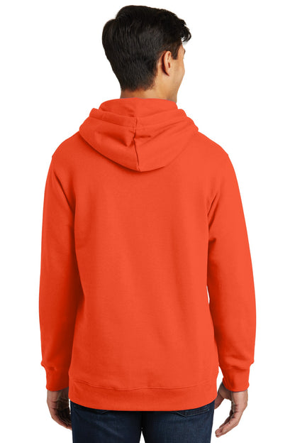 Orange Port & Company Fan Favorite Fleece Pullover Hooded Sweatshirt. PC850H
