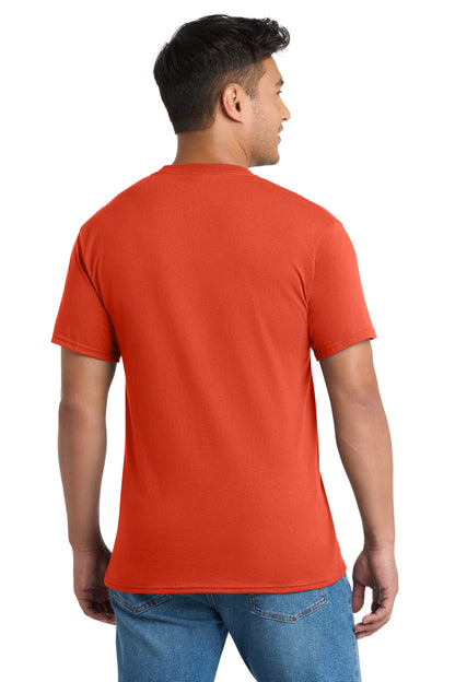 Orange Port & Company Tall Core Blend Pocket Tee. PC55PT