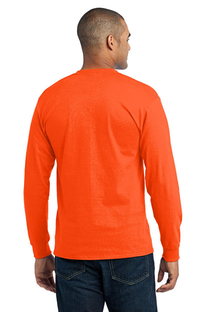 Orange Port & Company Tall Long Sleeve Core Blend Tee. PC55LST