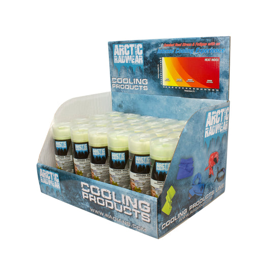 Arctic Radwear® Cooling Wrap Counter Display - 24 Lime