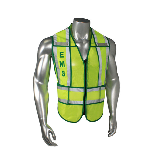LHV-207-SPT Class 2 Breakaway Vest - EMS - Green Trim - Green - Size M-XL