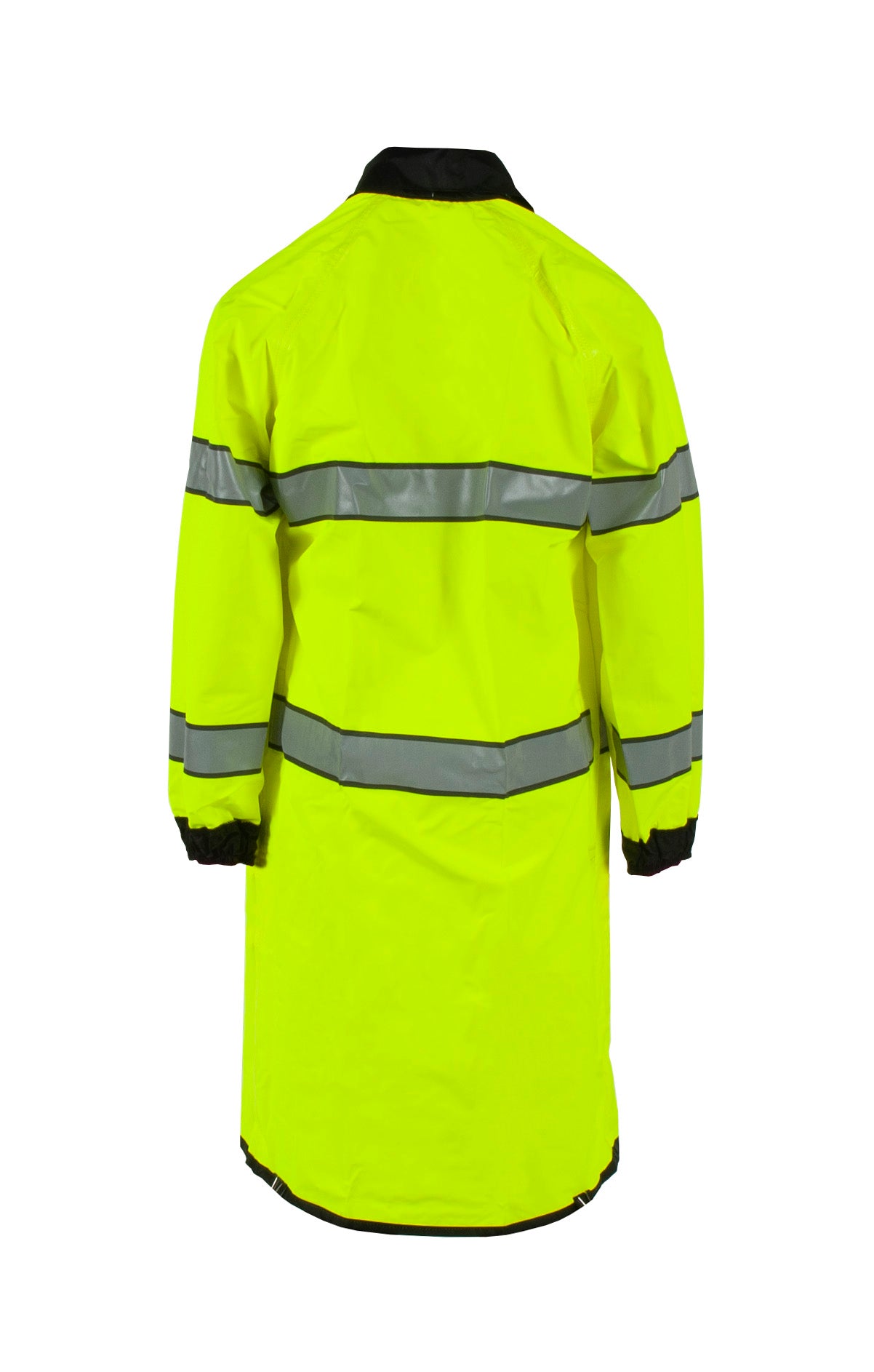 4703RCH3M Safe Officer Series Reversible Raincoat with Reflective Tape - Hi-Vis Lime/Black - Size 2X