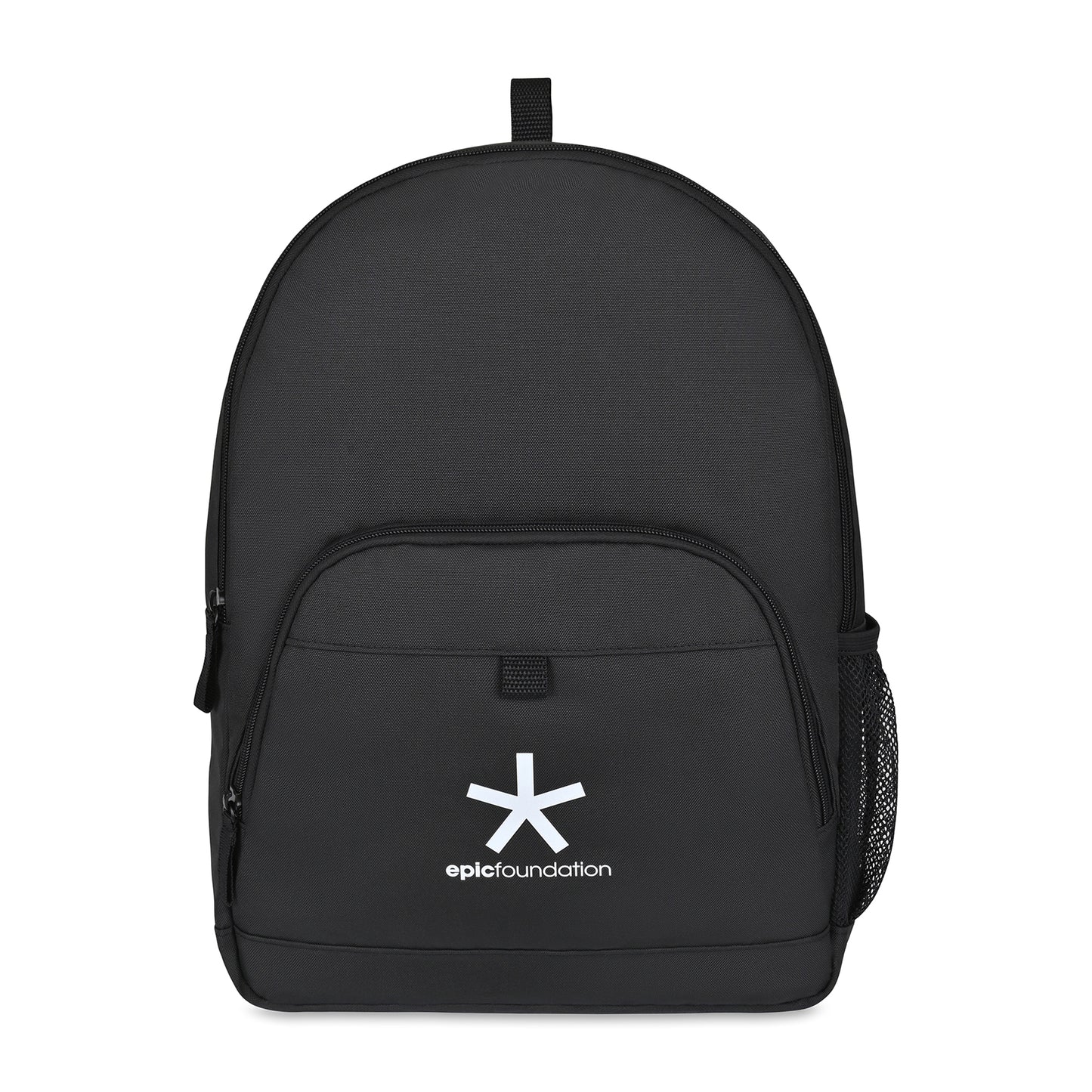 Black Repeat Recycled Poly Backpack