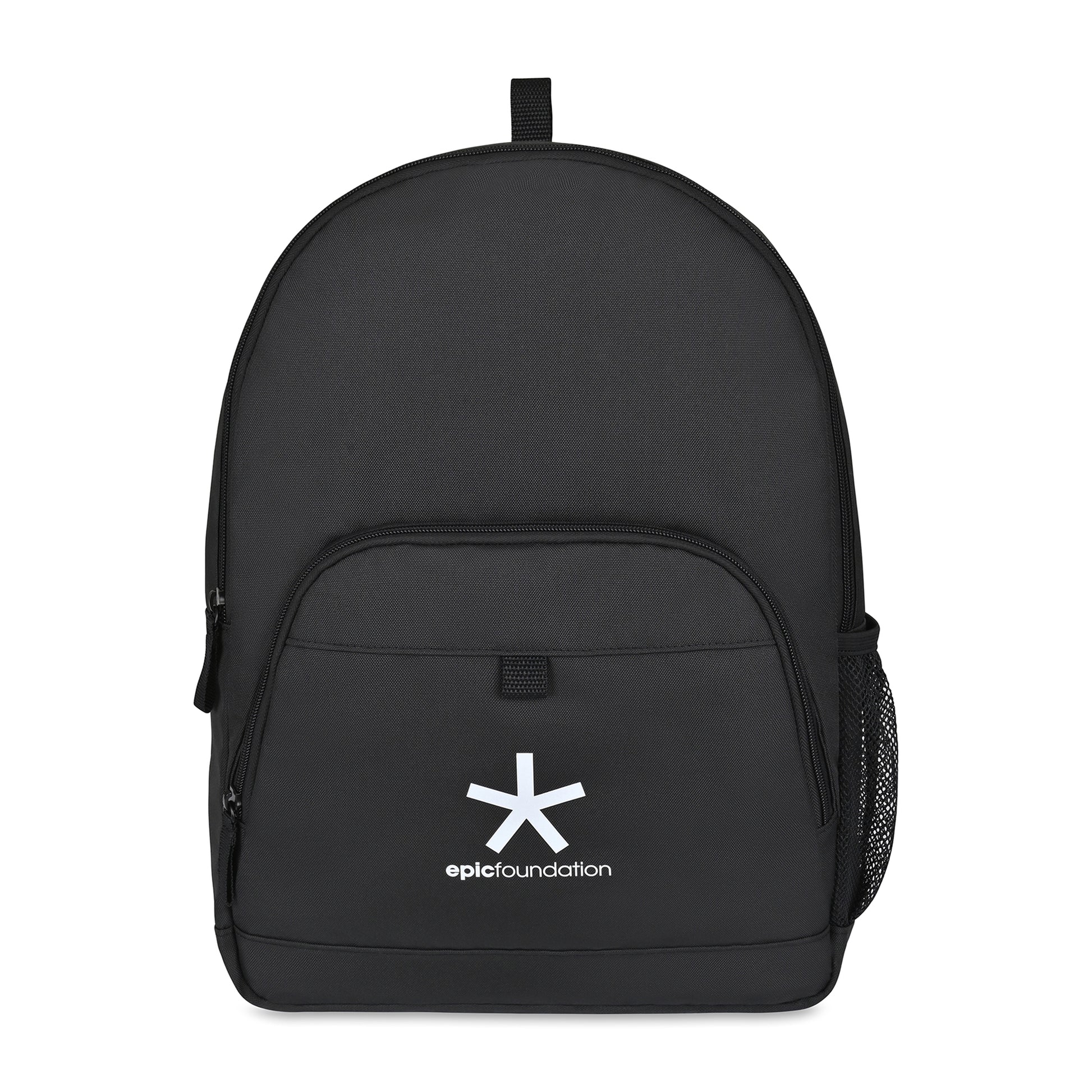 Black Repeat Recycled Poly Backpack
