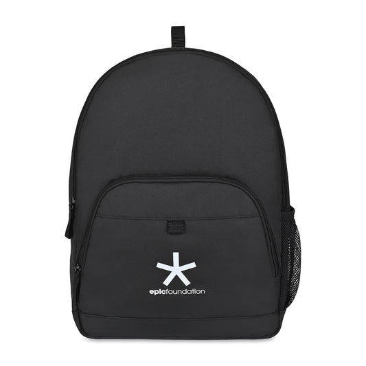 Black Repeat Recycled Poly Backpack