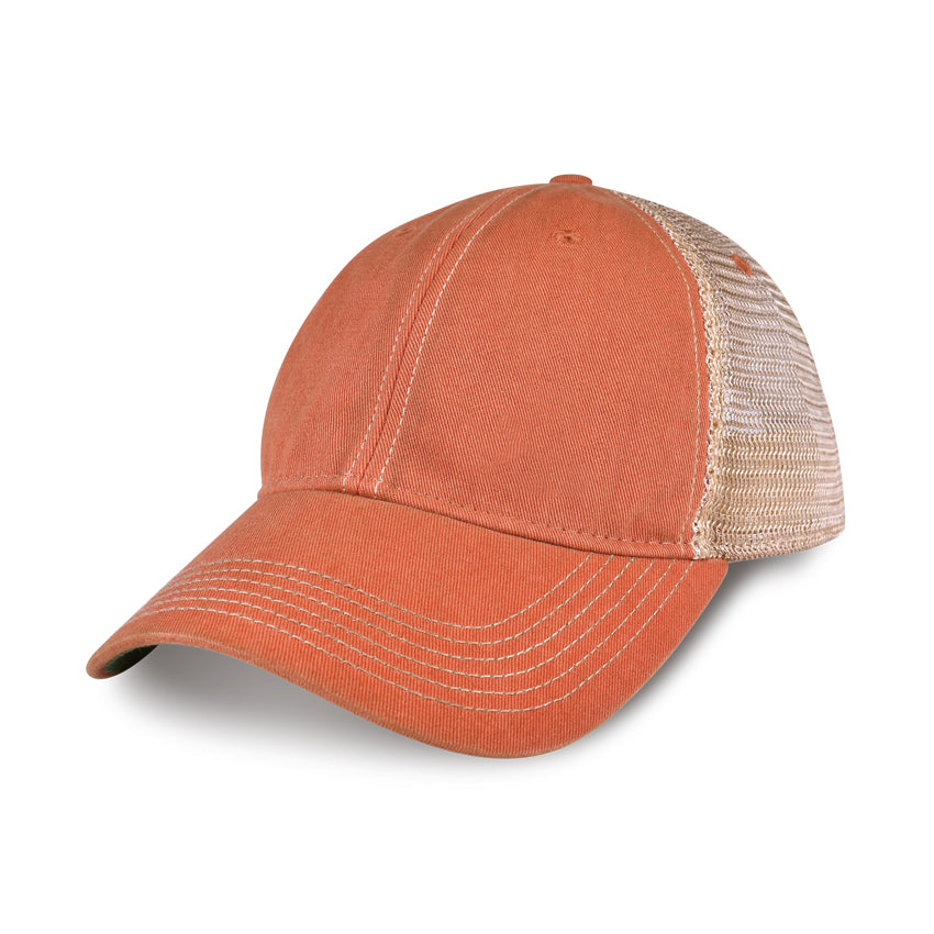 Orange/Tan Merrimack Hat Co.® Austin Vintage Trucker