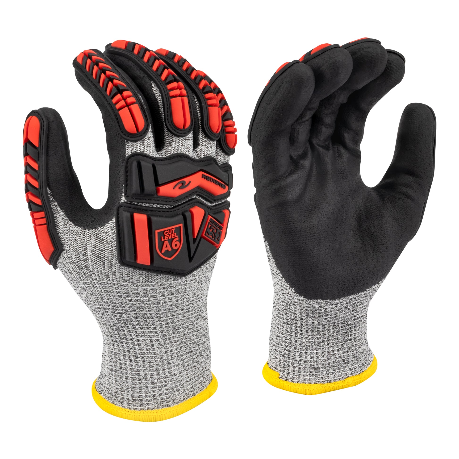 RWG816 Acrylic Lined HPPE Shell with TPR and Nitrile Palm A6 Cut Protective Glove - Size 2X