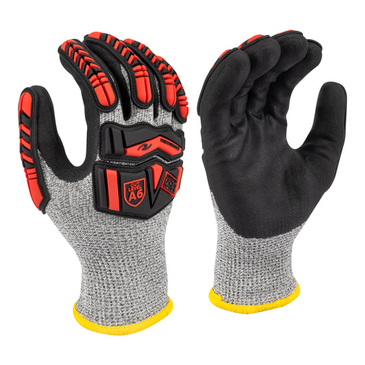 RWG816 Acrylic Lined HPPE Shell with TPR and Nitrile Palm A6 Cut Protective Glove - Size 2X