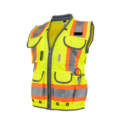 SV55W Class 2 Women’s Heavy Duty Engineer Vest - Green - Size XL