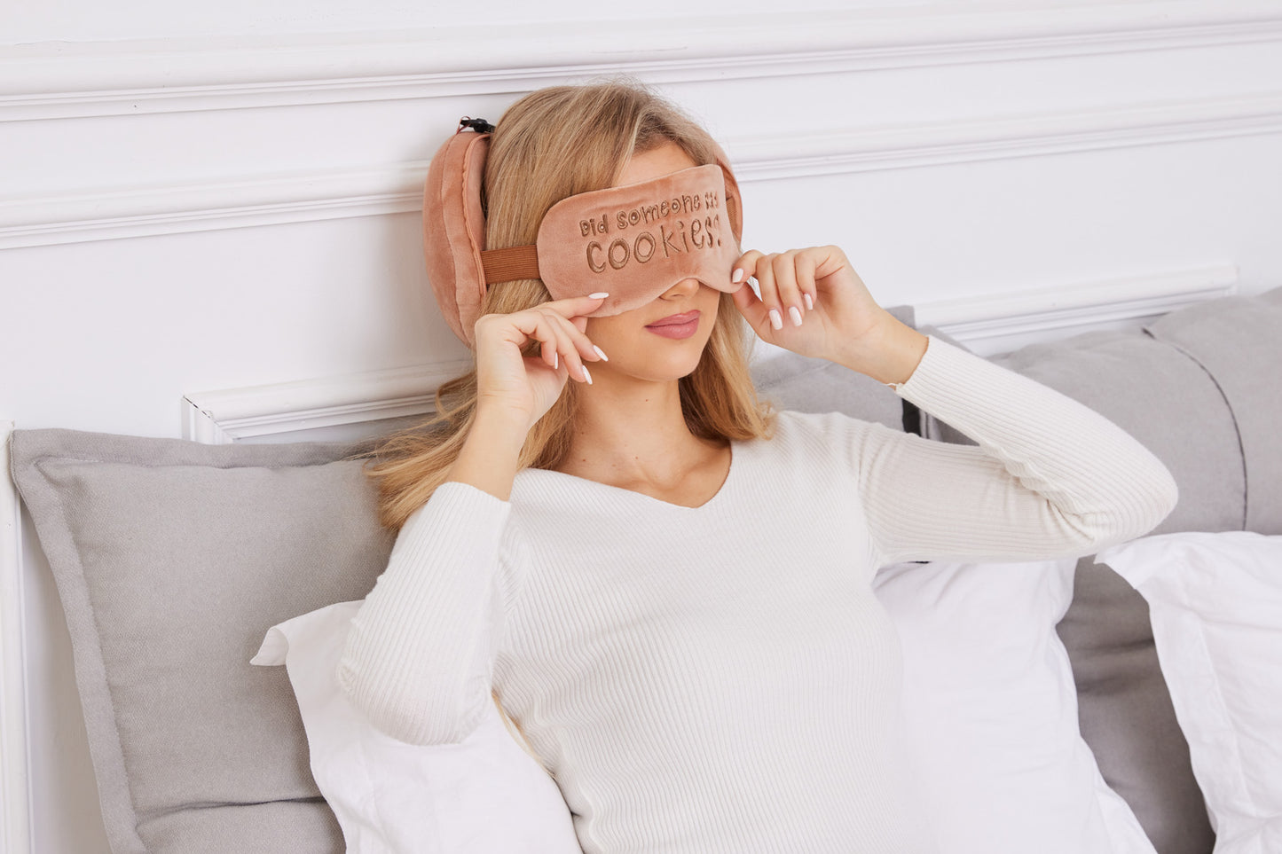 Brown Comfort Pals™ Cookie 2-in-1 Pillow Sleep Mask