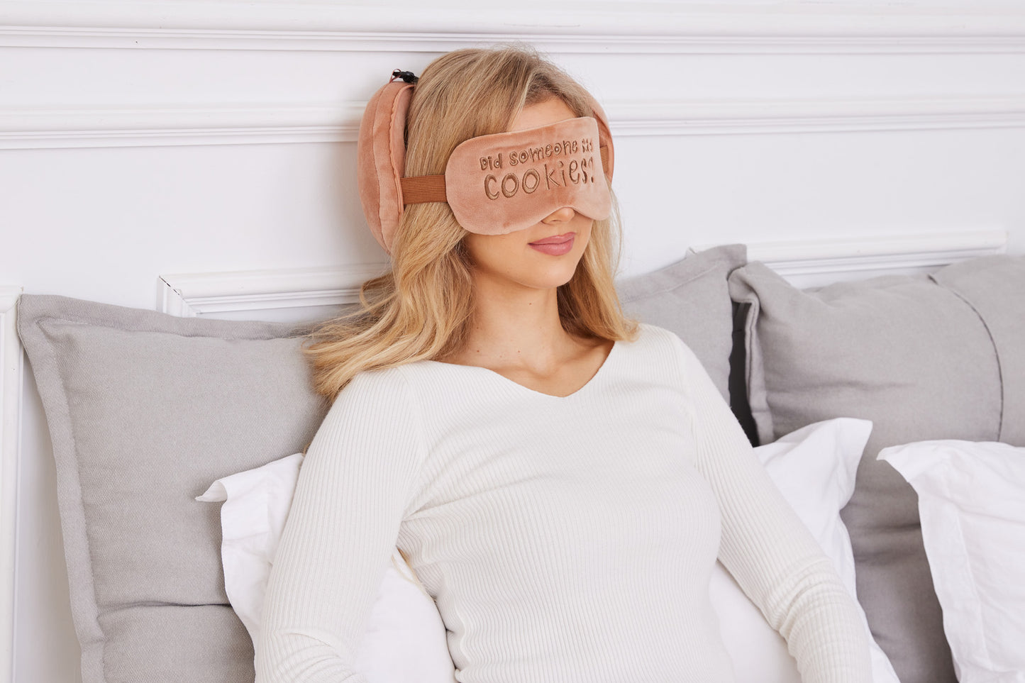 Brown Comfort Pals™ Cookie 2-in-1 Pillow Sleep Mask