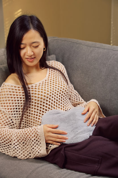 Gray Comfort Pals™ Heat Therapy Heart