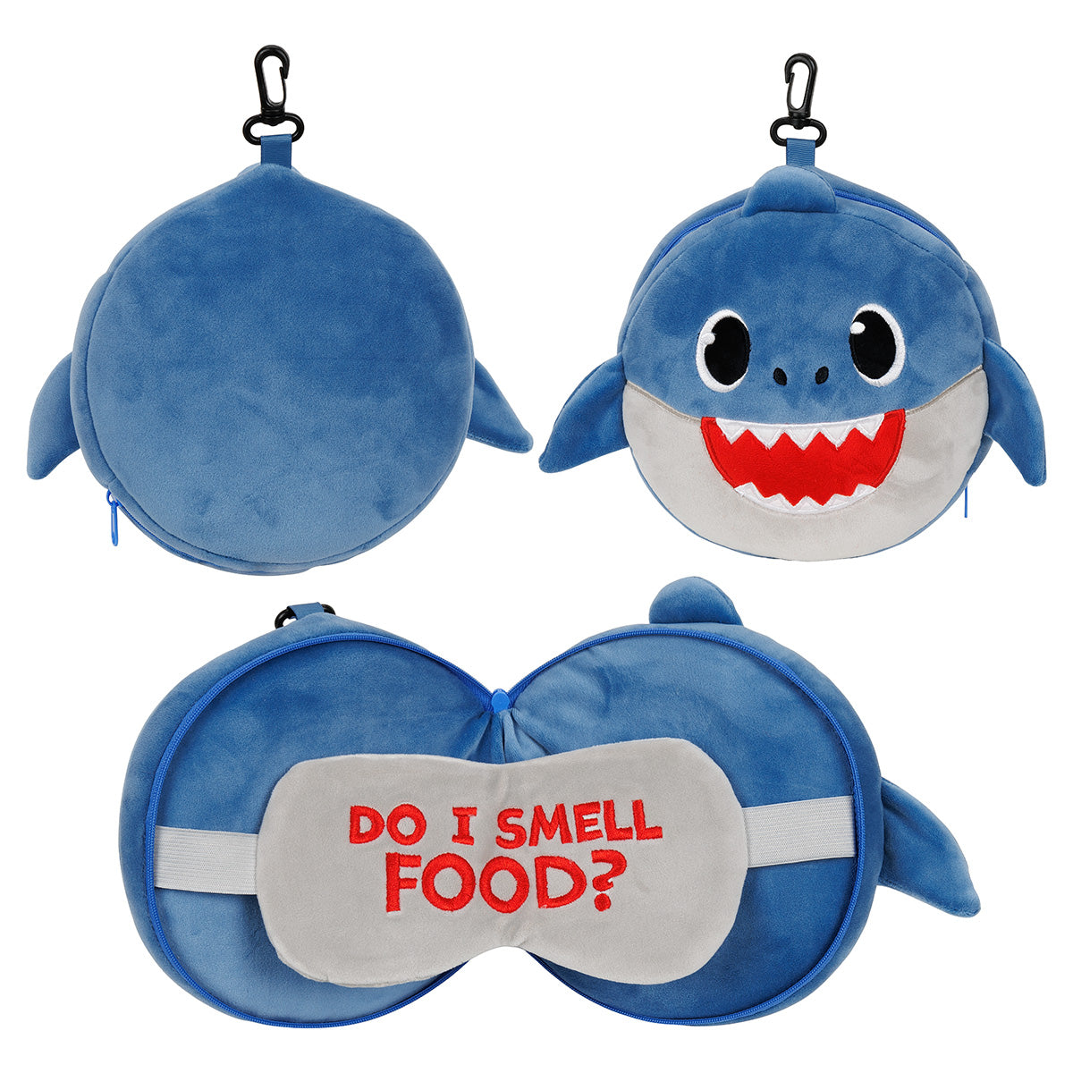 Blue Comfort Pals™ Shark 2-in-1 Pillow Sleep Mask