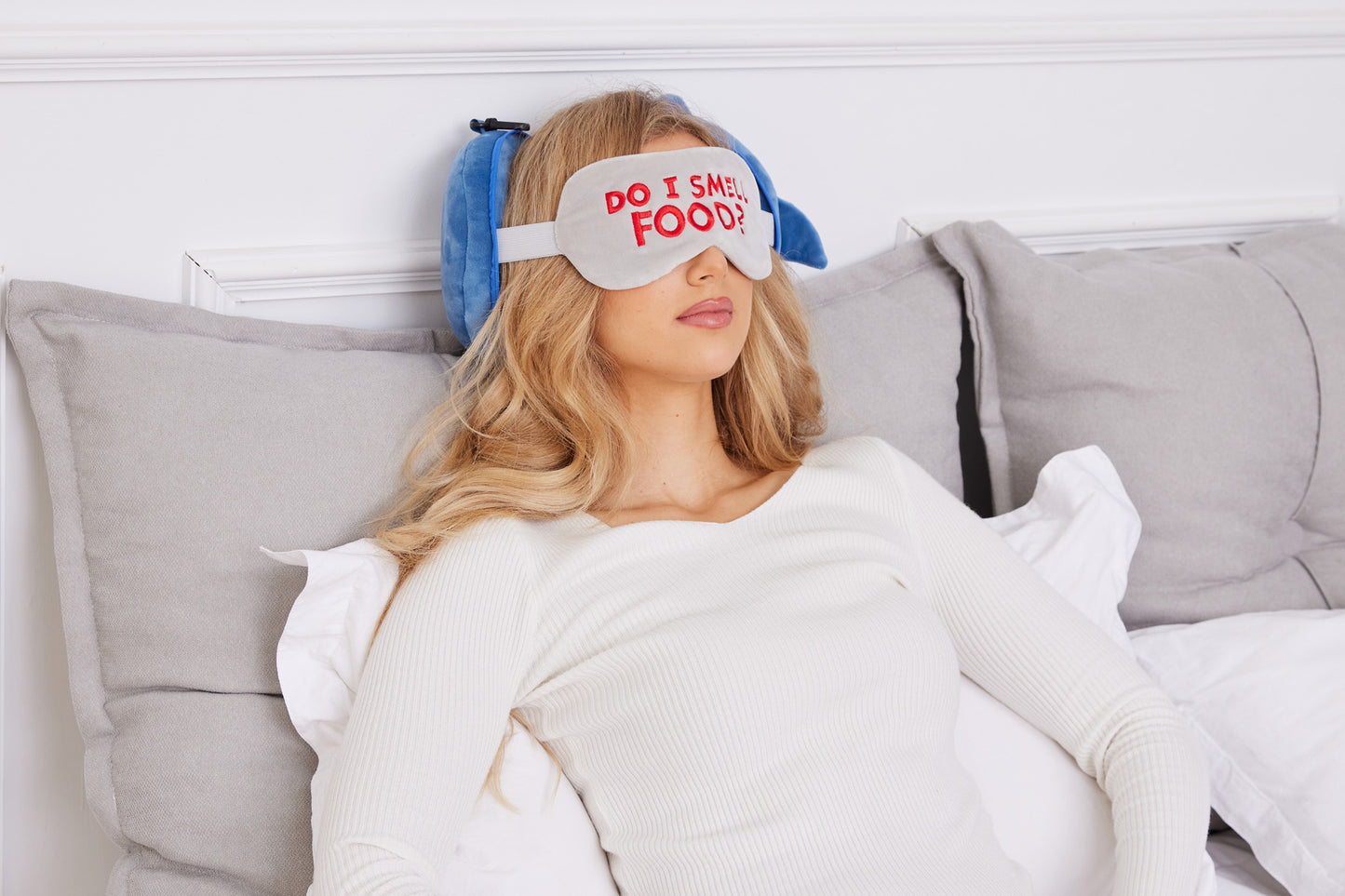 Blue Comfort Pals™ Shark 2-in-1 Pillow Sleep Mask