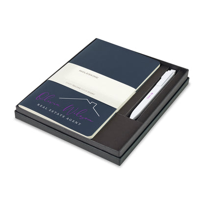 Moleskine® Large Cahier and GO Pen Gift Set