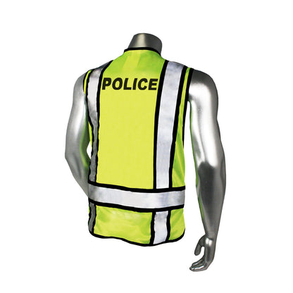 LHV-207-3G Safety Vest - Police - Black Trim - Green - Size 2X-4X