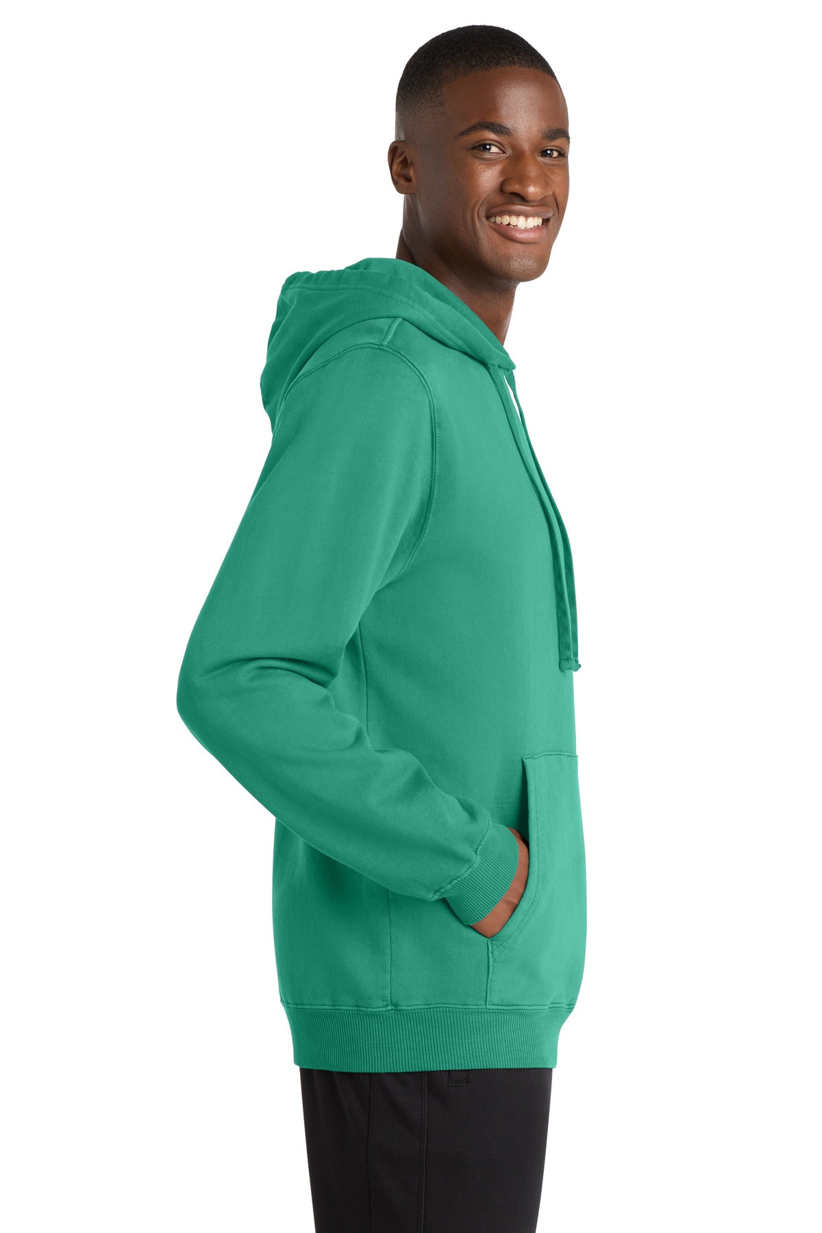 Peacock Port & Company Beach Wash Garment-Dyed Pullover Hooded Sweatshirt. PC098H