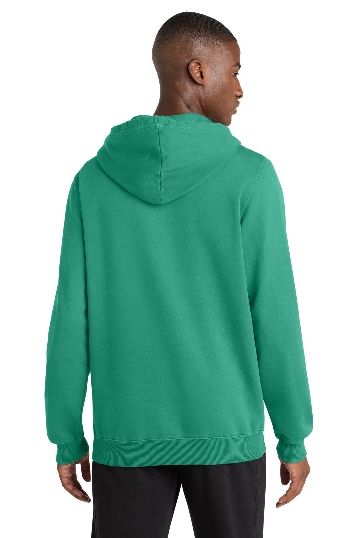 Peacock Port & Company Beach Wash Garment-Dyed Pullover Hooded Sweatshirt. PC098H