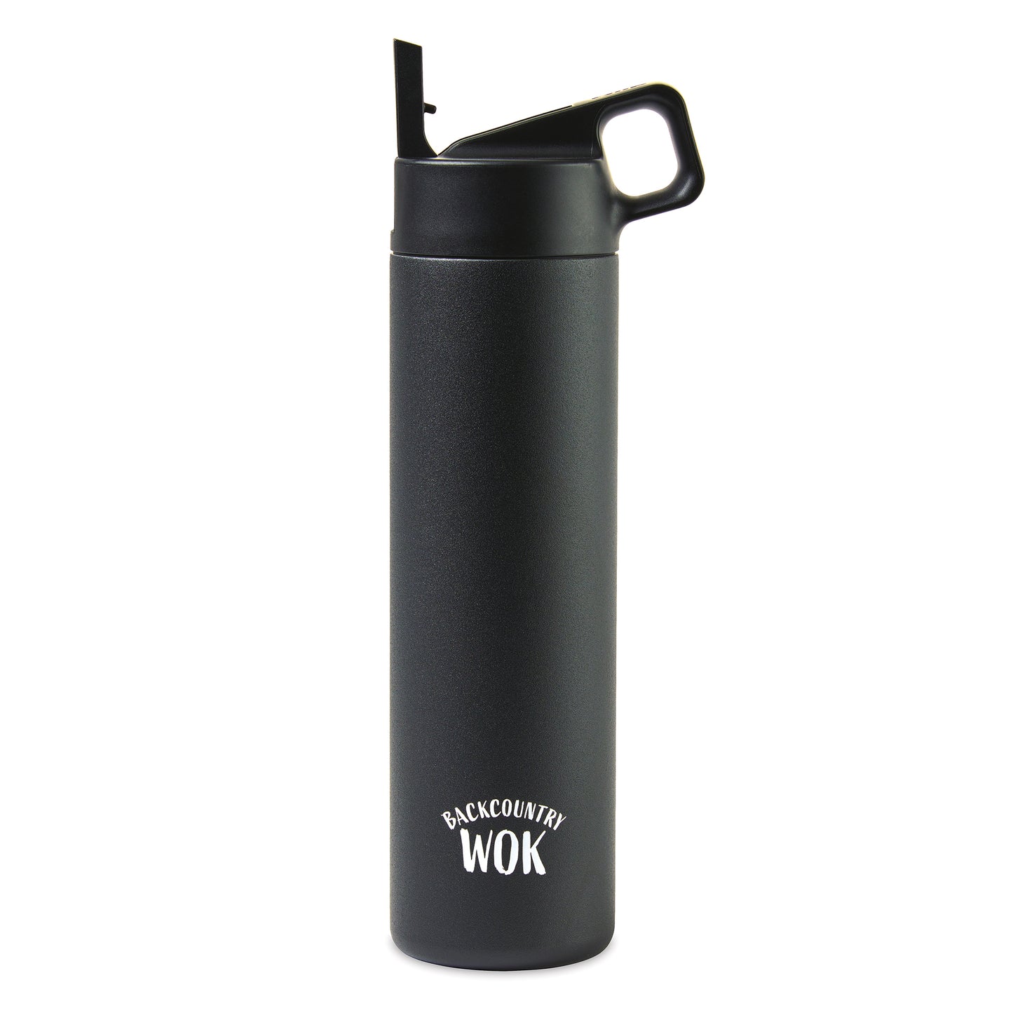 Black Powder MiiR® Vacuum Insulated Wide Mouth Leakproof Straw Lid Bottle - 20 Oz.